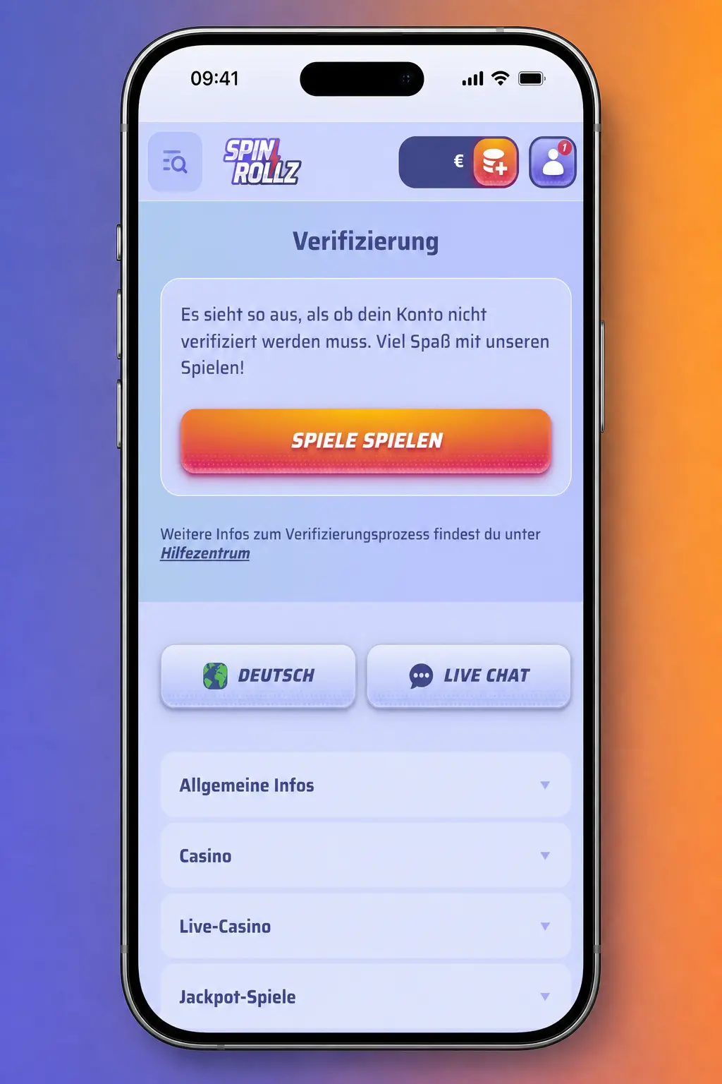 Anleitung zum Platzieren der ersten Sportwette bei Spinrollz mit Sportauswahl, Quote, Einsatz und Wettschein