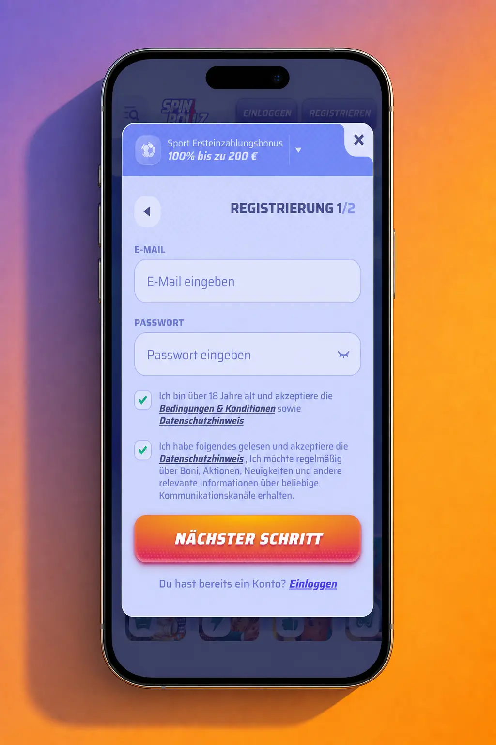 Schritt-für-Schritt-Anleitung zum Platzieren der ersten Sportwette bei Spinrollz mit Wettschein