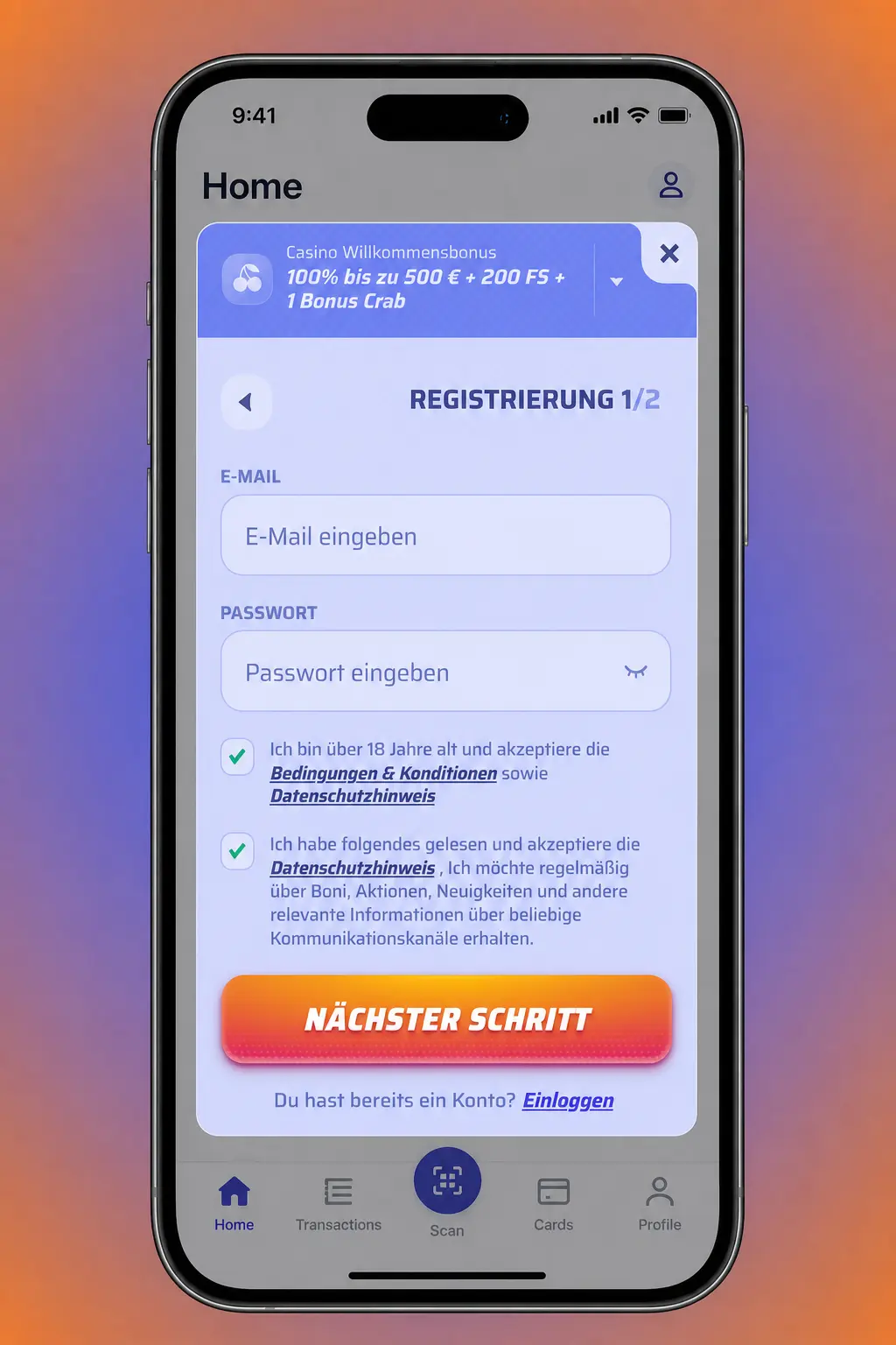 Anleitung zur Aktivierung von Spinrollz Boni in Deutschland mit Konto, Einzahlung, Promocode und Bonusbestätigung
